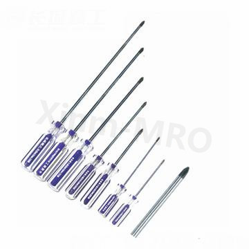 长城精工 彩条柄十字螺丝刀，Cr-V #0*3*200mm(8