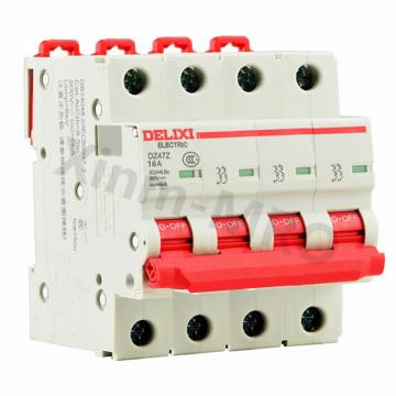 德力西 微型断路器，DZ47Z 6KA 4P C3A 1000V，DZ47Z634C3